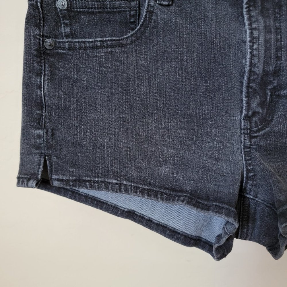 American Eagle Outfitters Hi-Rise Shortie Black Denim Jean Shorts - Picture 4 of 16